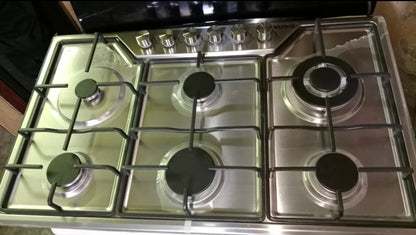 Parrilla empotrable 6 quemadores gas Acero inoxidable SIGNA