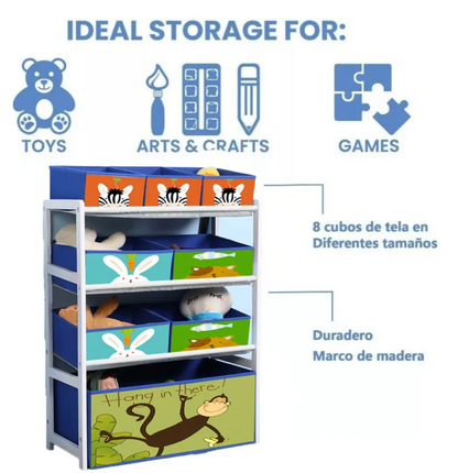 Estantería infantil para juguetes 6 espacios