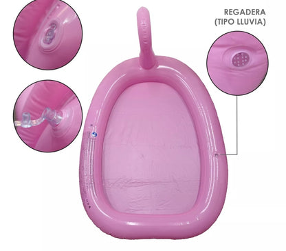 Alberca Inflable Flamingo 112L Con Resbaladilla