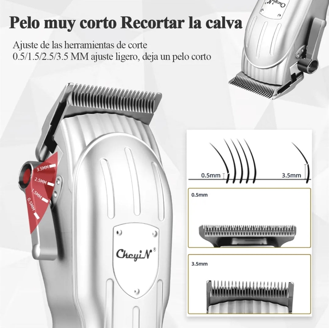 Kit Máquinas Cortadoras de Cabello Barberia Profesional bateria recargable