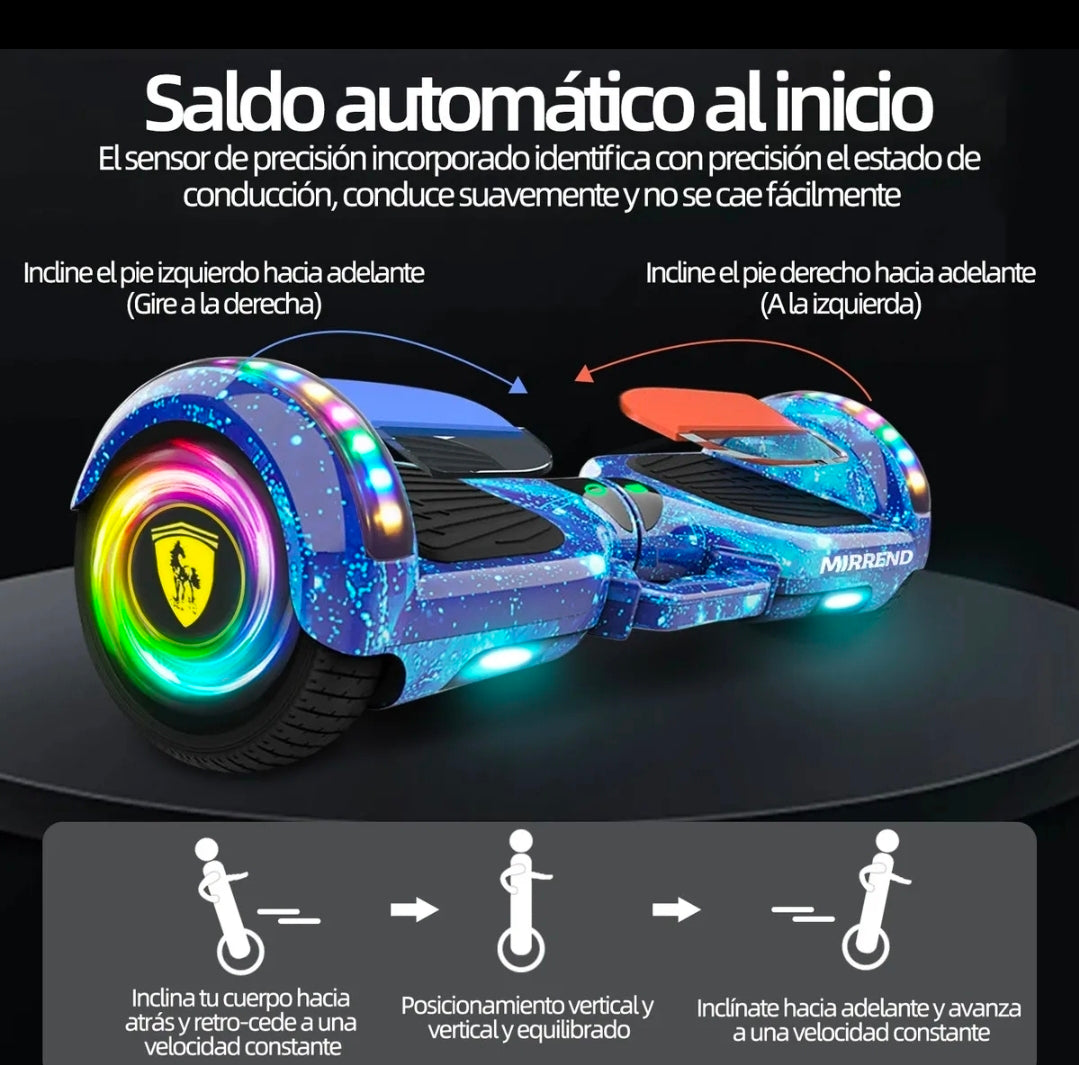 Patín Eléctrico Hoverboard Bluetooth MIRREND 6.5" Para Niño