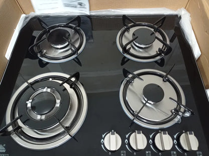 Parrilla De Gas Empotrable Adir 10577 Con 4 Quemadores Negro