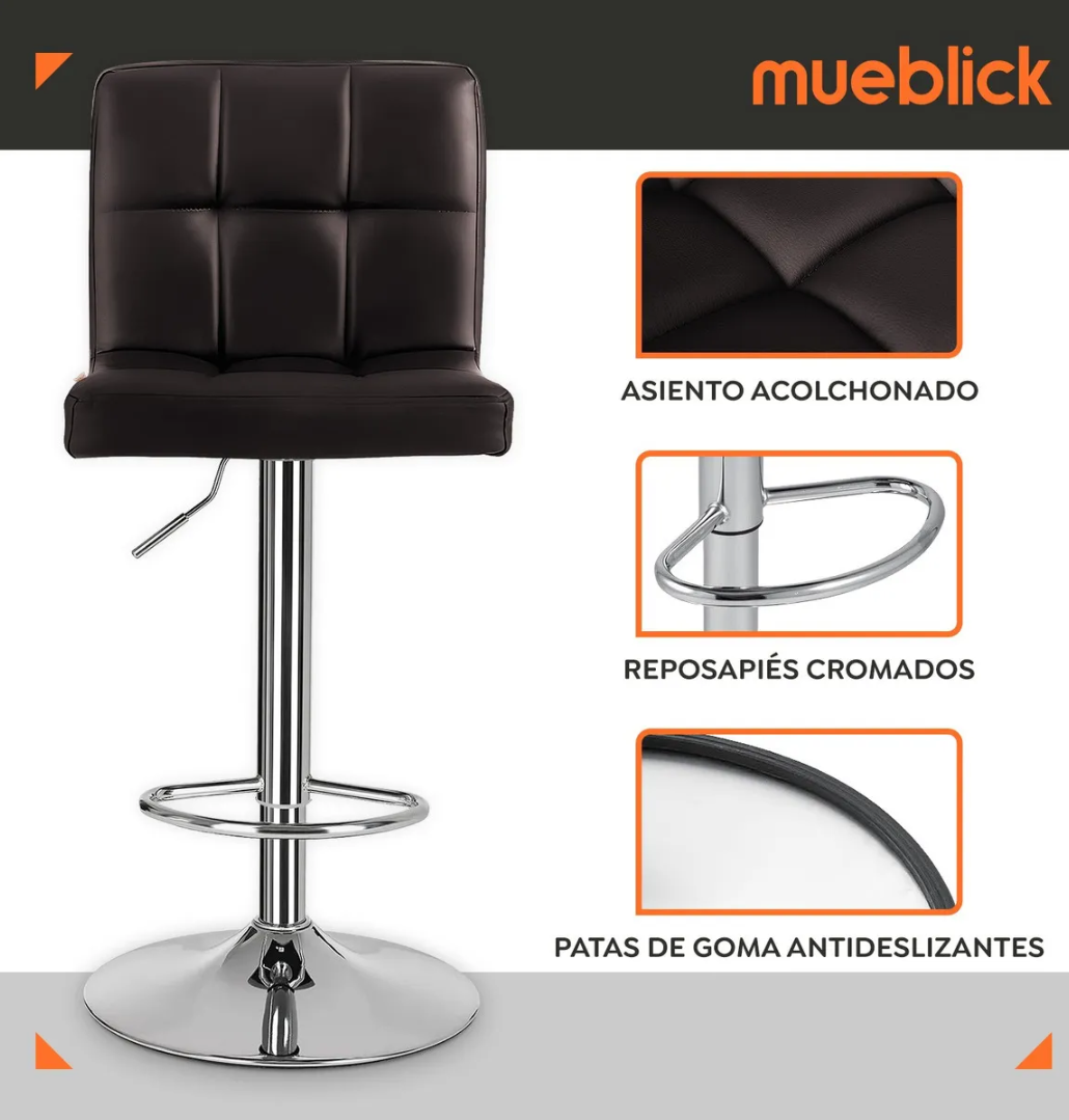 SET DE 4 BANCOS CUADRADOS PARA BARRA