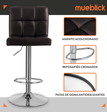 SET DE 4 BANCOS CUADRADOS PARA BARRA