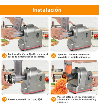 Molino de Carne Eléctrico Fatabeta de 3500W con Accesorios para Embutir y Cortar Verduras