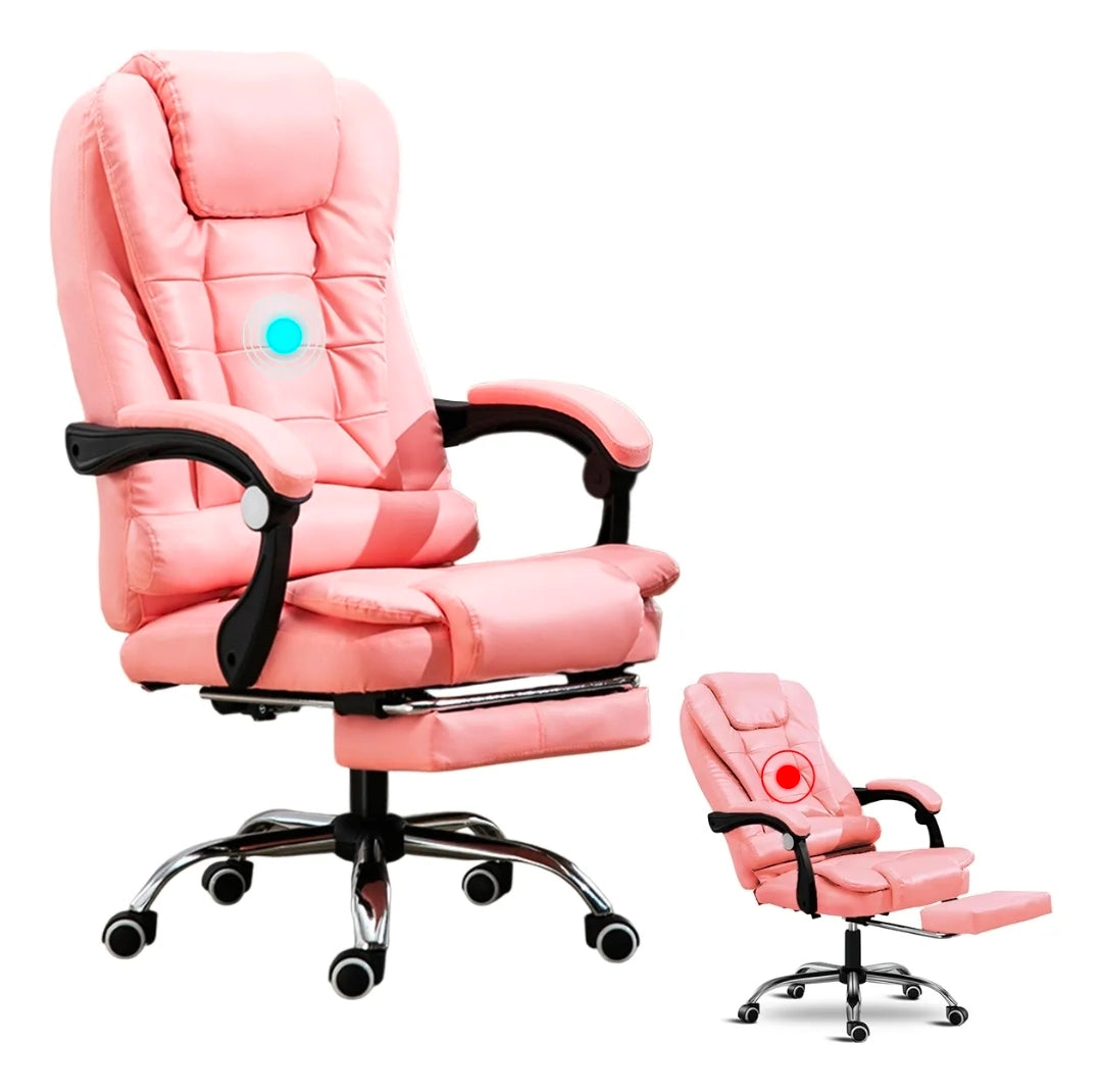 Silla ejecutiva ergonómica con  reposapies CON MASAJEADOR