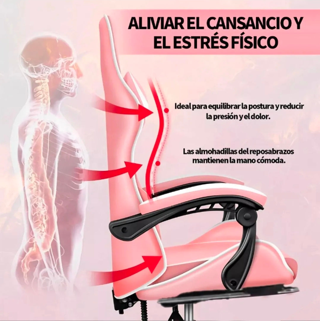 Silla Gamer Reclinable Giratoria Ergonómica