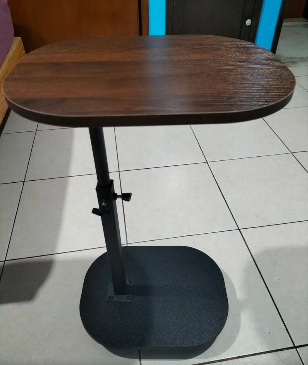 Mesa De Centro Altura Ajustable 45-80cm Con 4 Ruedas 360°