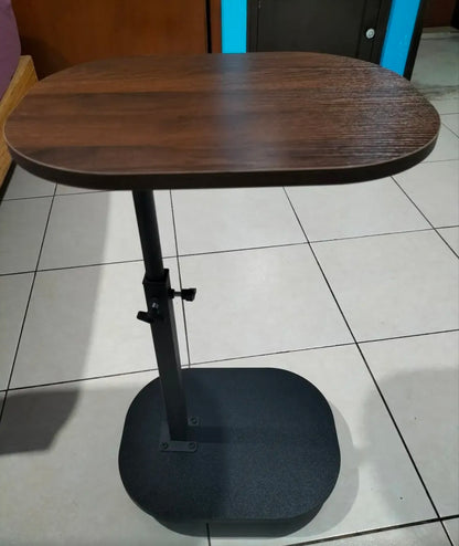 Mesa De Centro Altura Ajustable 45-80cm Con 4 Ruedas 360°