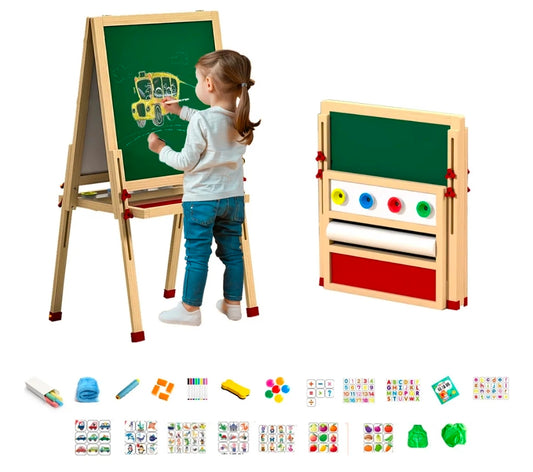 Caballete magnético infantil pizarrón para niños