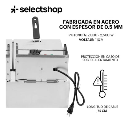 Freidora doble 12 L (2 tinas de 6L)