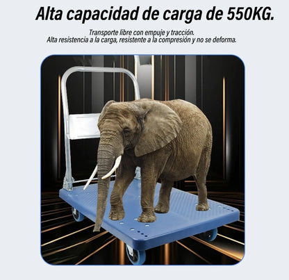 Carro de carga plataforma plegable 550kg