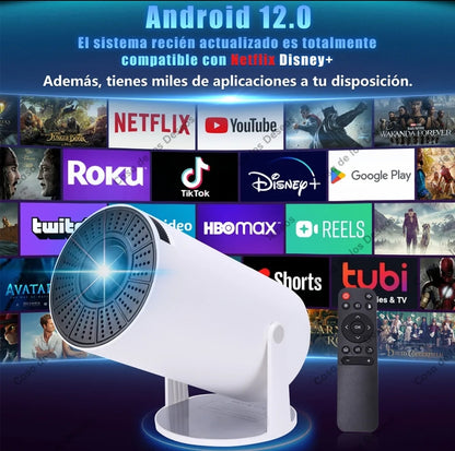 Proyector led Android Wifi Profesional Mini Portátil Con 2 Gamepads Y Más De 20000 Juegos Incorporados
