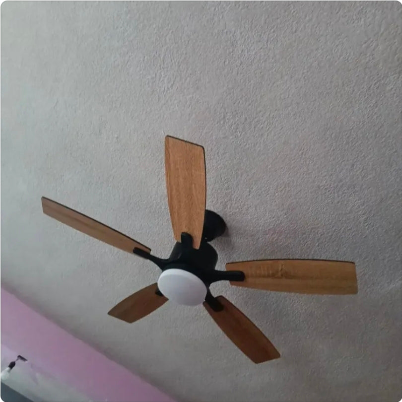 Ventilador De Techo Con Luz Y Mando A Distancia 1.07 M 60hz Negro/Madera