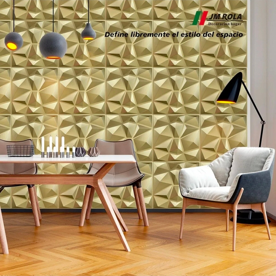 Paneles pvc dorado 50x50cm
