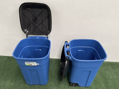 135 L Bote De Basura Con Tapa Y Ruedas 2 Pzas