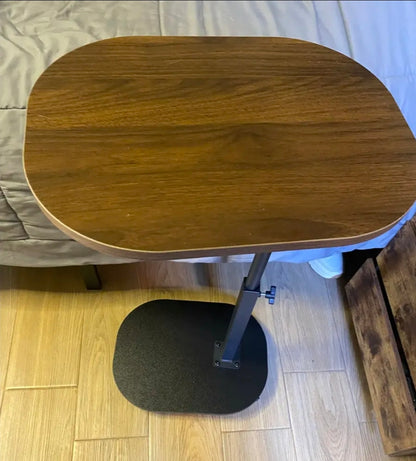 Mesa De Centro Altura Ajustable 45-80cm Con 4 Ruedas 360°