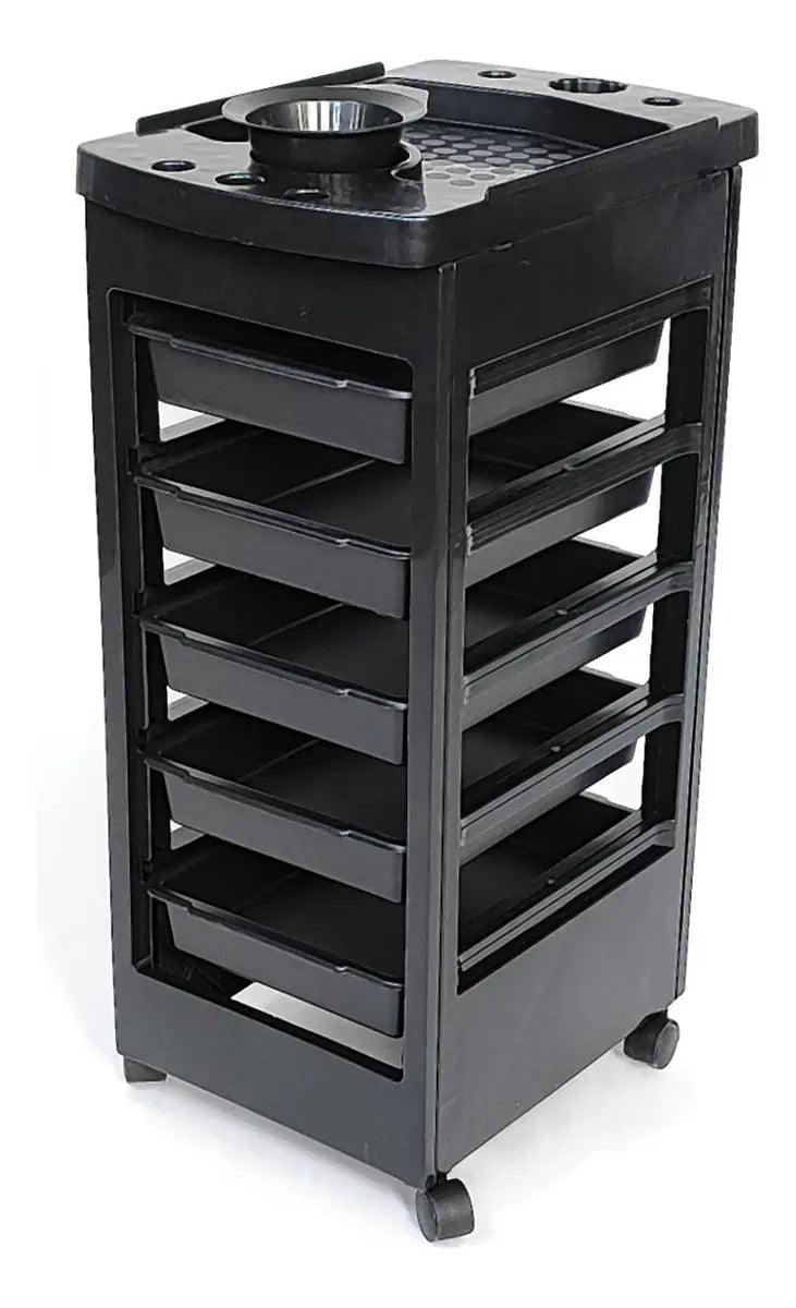 Carrito Auxiliar Letmex Bm3634 Negro Con Bowl Negro
