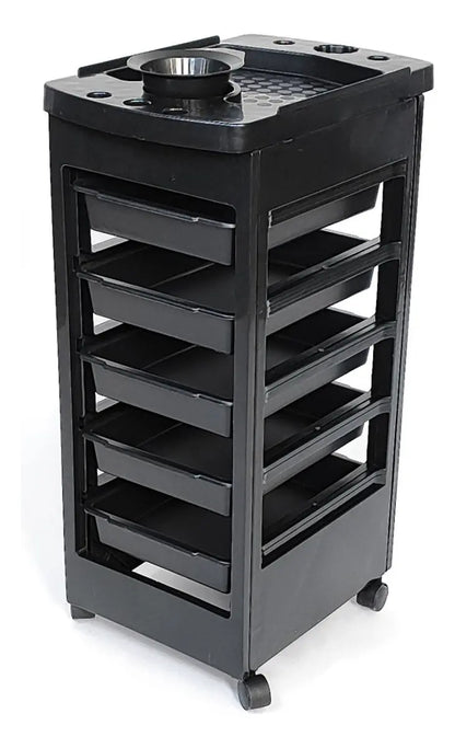 Carrito Auxiliar Letmex Bm3634 Negro Con Bowl Negro