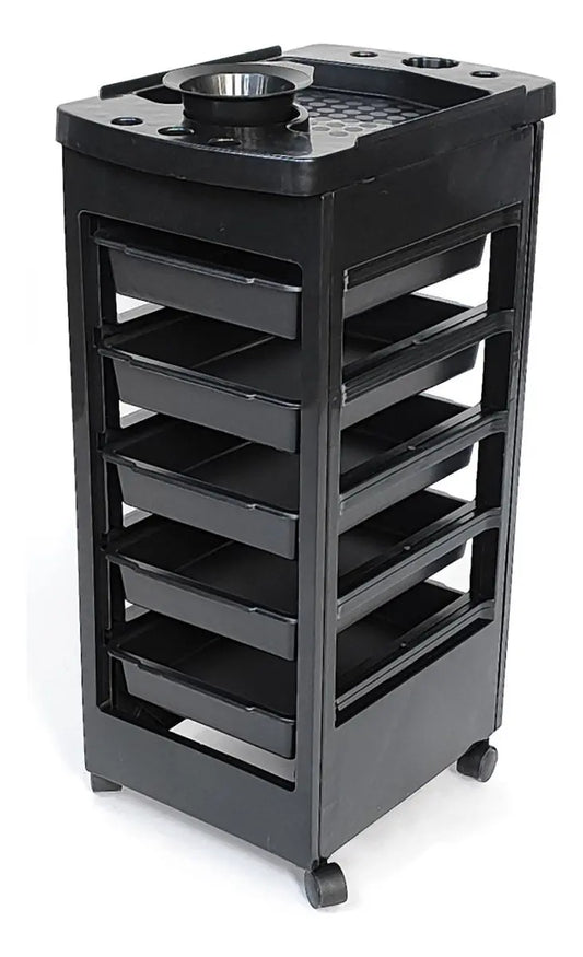 Carrito Auxiliar Letmex Bm3634 Negro Con Bowl Negro
