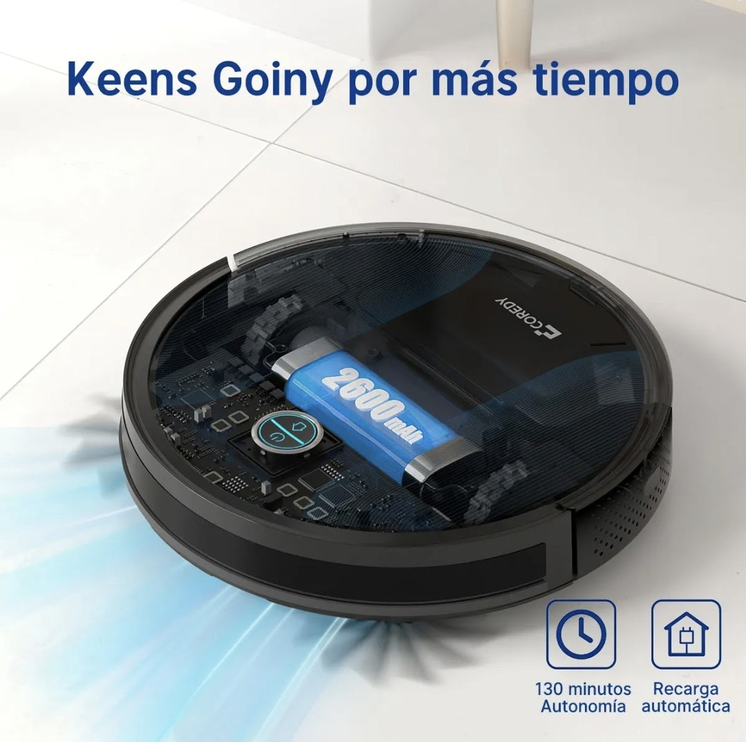 Aspiradora Robot Intelig Con Control Remoto