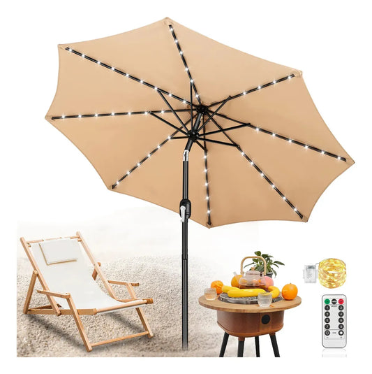 Sombrilla Para Jardin Y Playa 2.3m Exterior Plegable