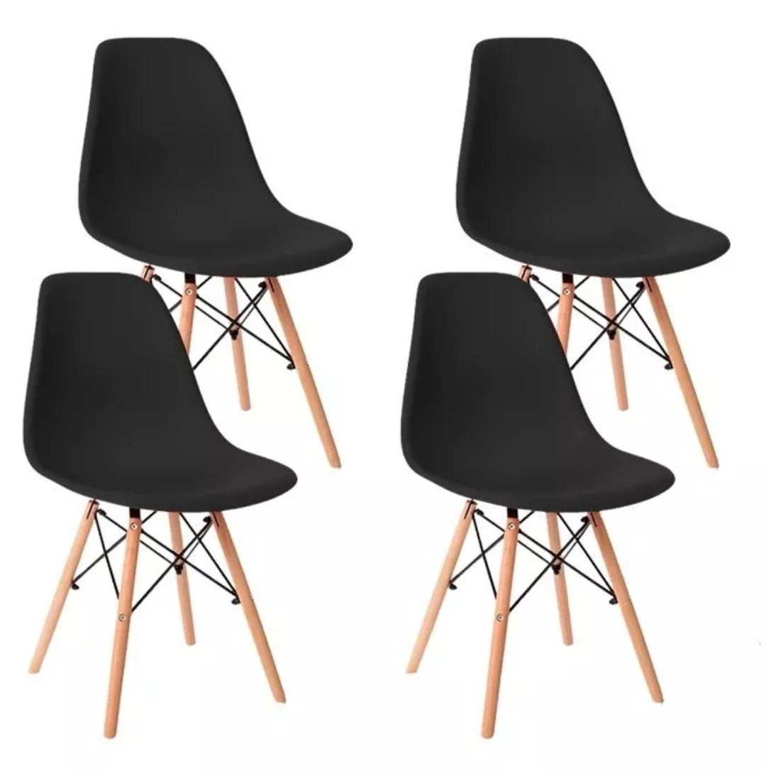 Pack de 4 sillas Eames minimalistas variedad de colores