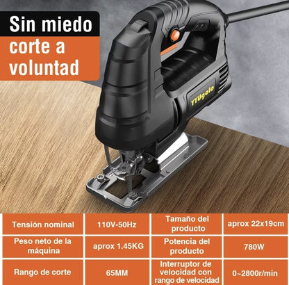 Sierra Caladora Electrica Profesional 780w + 16 Accesorios