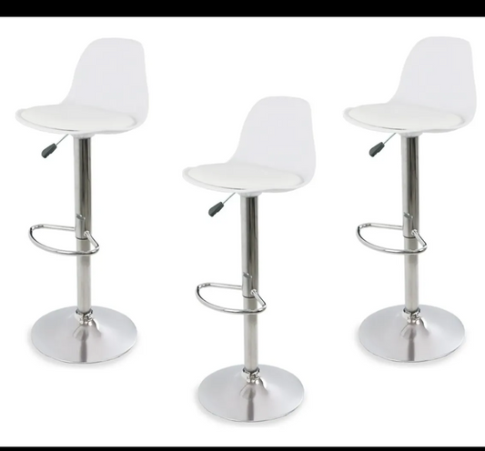 5 bancos modelo Tulip con asiento acolchado