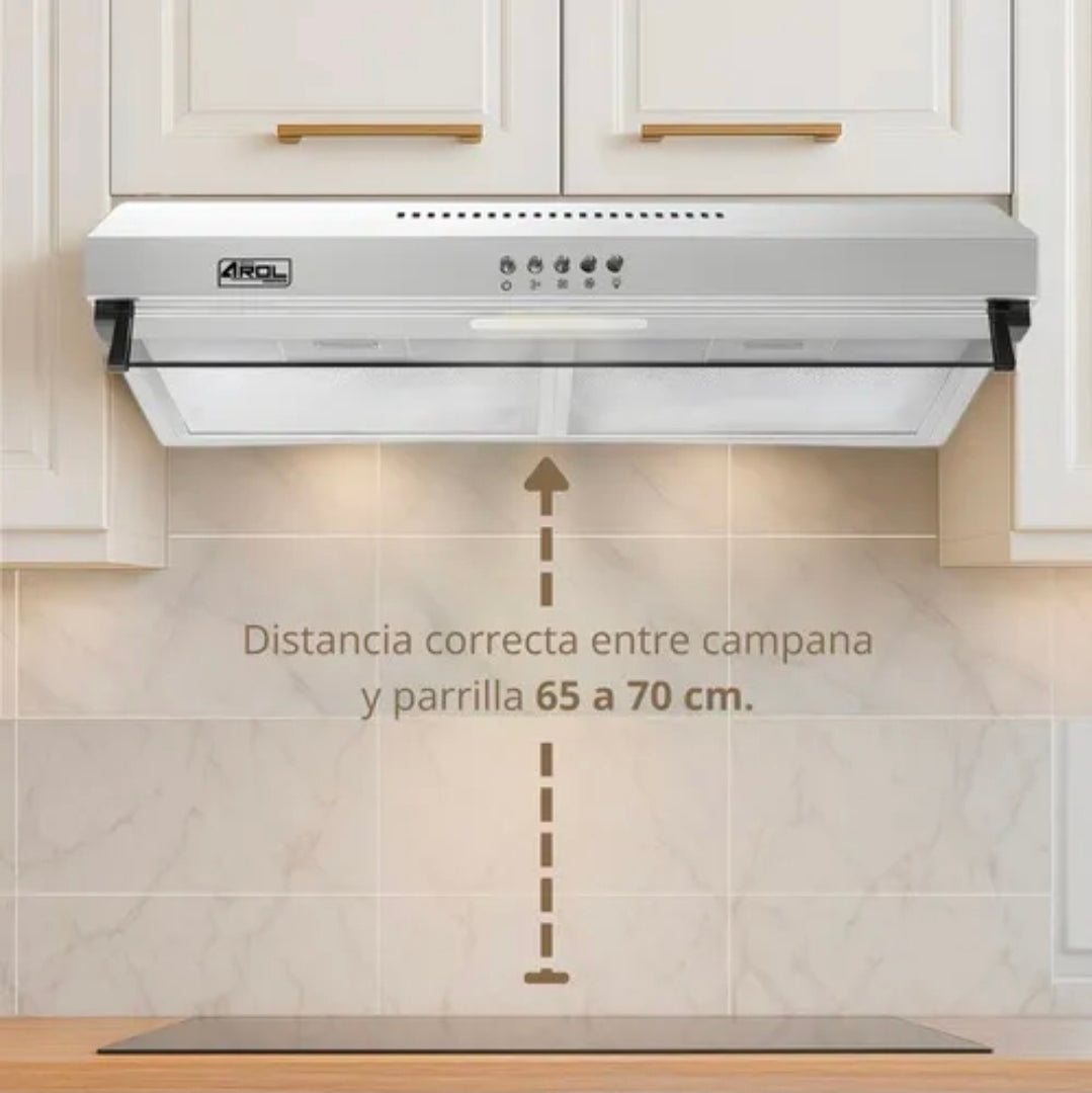 Campana Extractora 60cm Acero Inoxidable AROL