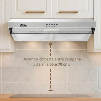 Campana Extractora 60cm Acero Inoxidable AROL