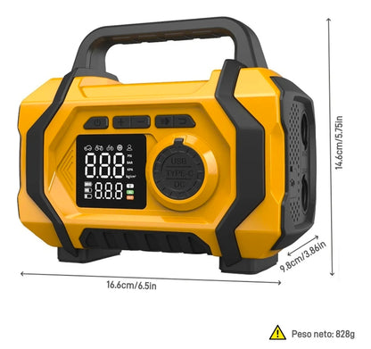 Arrancador De Batería De Auto Compresor De Aire 8000a Inflador 150psi Con Pantalla Con Smart Clip