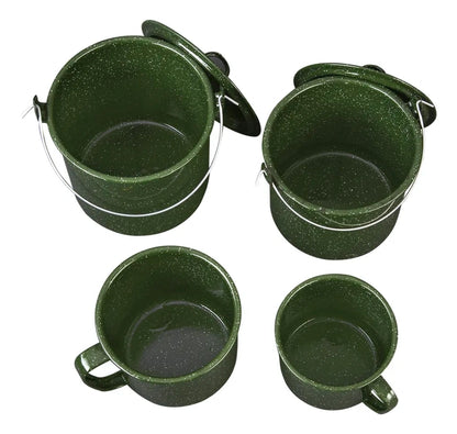 Set De 4 Ollas Hervidores De Peltre Cinsa Incluye 2 Tapas