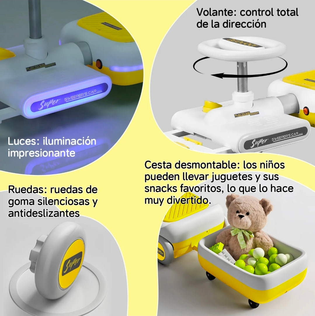 Montable eléctrico para niños con luz led y música
