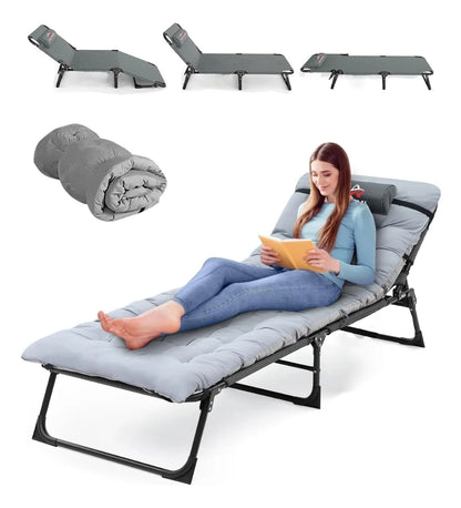 Catre plegable con respaldo