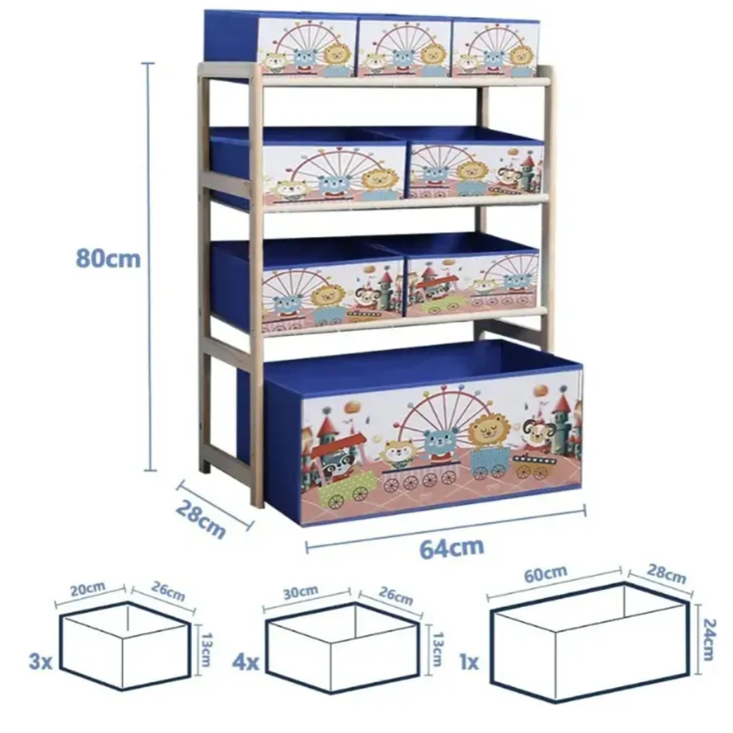 Estantería infantil para juguetes 6 espacios