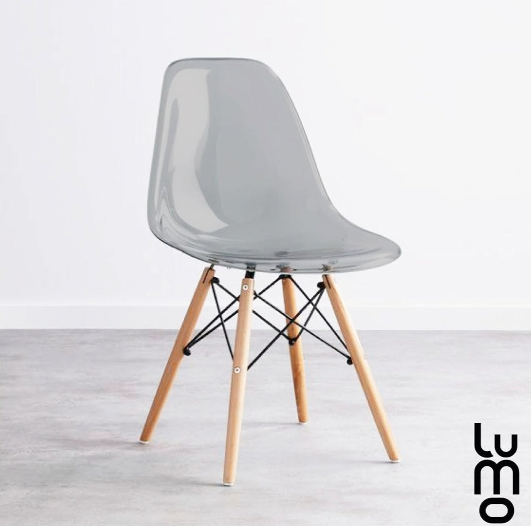Set 4 sillas tipo eames acrílico