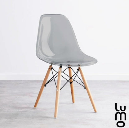 Set 4 sillas tipo eames acrílico