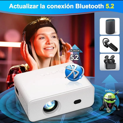 Proyector Portátil Sistema Android Soporte 1080p 4k