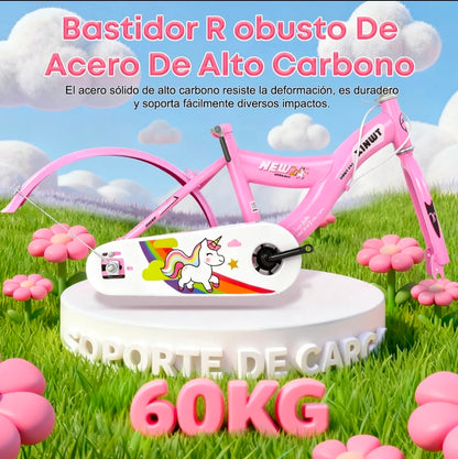 Bicicleta Infantil R16 rosa 4-12 Años Con Ruedas Auxiliares Rgb