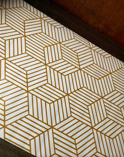 Papel tapiz para pared Oro Hexagonal Autoadhesivo