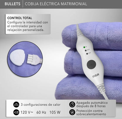 Cobija eléctrica lila