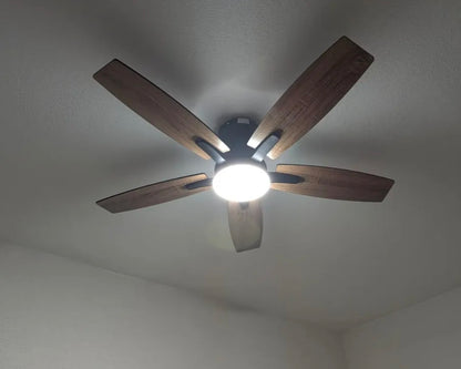 Ventilador De Techo Con Luz Y Mando A Distancia 1.07 M 60hz Negro/Madera