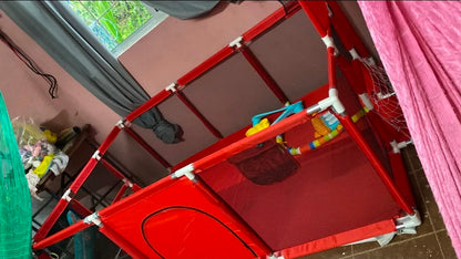 Corral gimnasio con portería y tablero para bebé