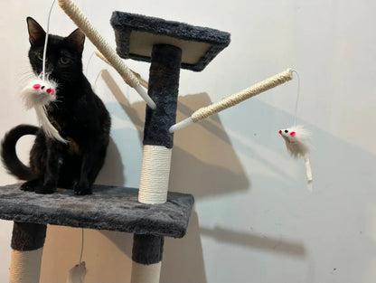 Juego Árbol Para Gatos Con Cesta, Torre y Rascador 140cm