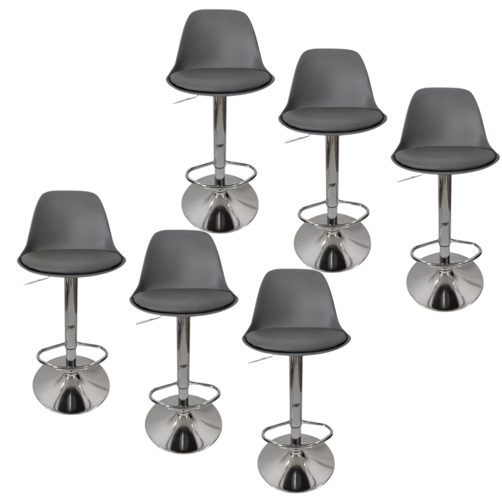 6 bancos modelo Tulip con asiento acolchado