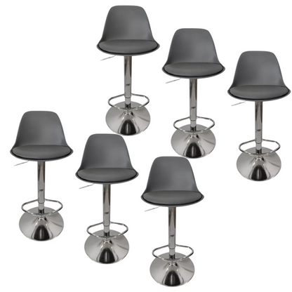 6 bancos modelo Tulip con asiento acolchado