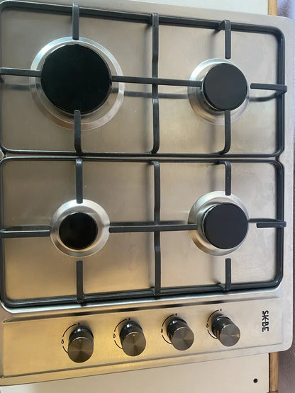 Parrilla Gas Skbe 4 Quemadores Empotrable Acero Inoxidable Encendido Eléctrico