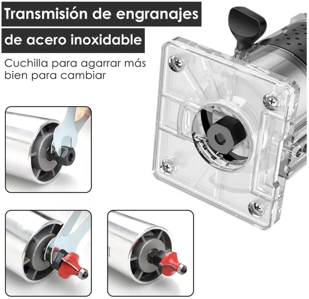 Recortadora Eléctrica Con Accesorios Para Trabajar La Madera