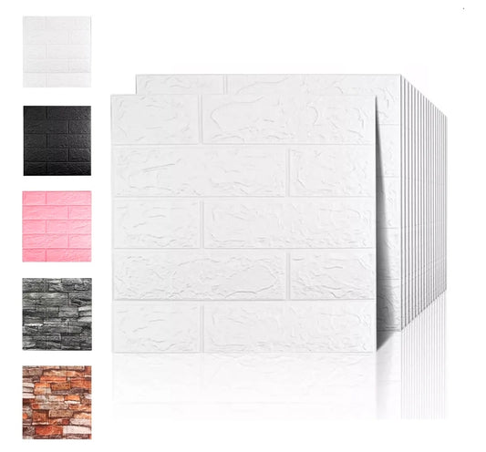 Panel decorativo 3D espuma impermeable 30pz